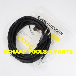 Vetec Aansluitsnoer neopreen met stekker  H05RN-F - 2 x 1.0 qmm -  5 meter | 40.380.02